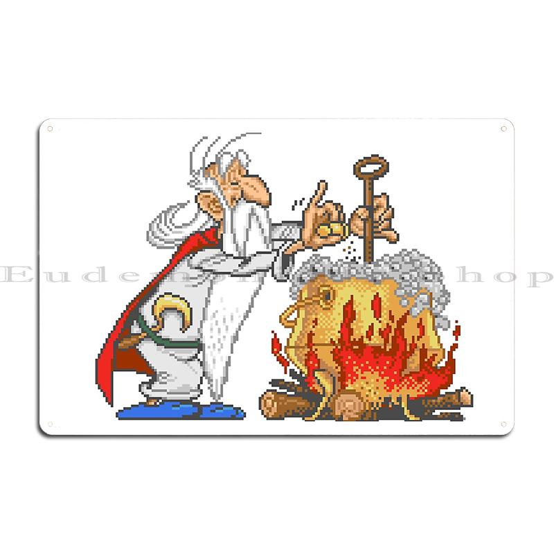 

Мультяшный дизайн Астерикс и Обеликс Панорамикс Потертая одежда Металлическое настенное панно Настраиваемое настенное панно Кухня Жестяная табличка Постеры 20x30cm