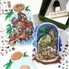 3Sheets/Bag Sticker Pack Kawaii Open Today PET 2.5D Scenery Stickers For Scrapbook Journal Planner DIY Stationery Decoration
