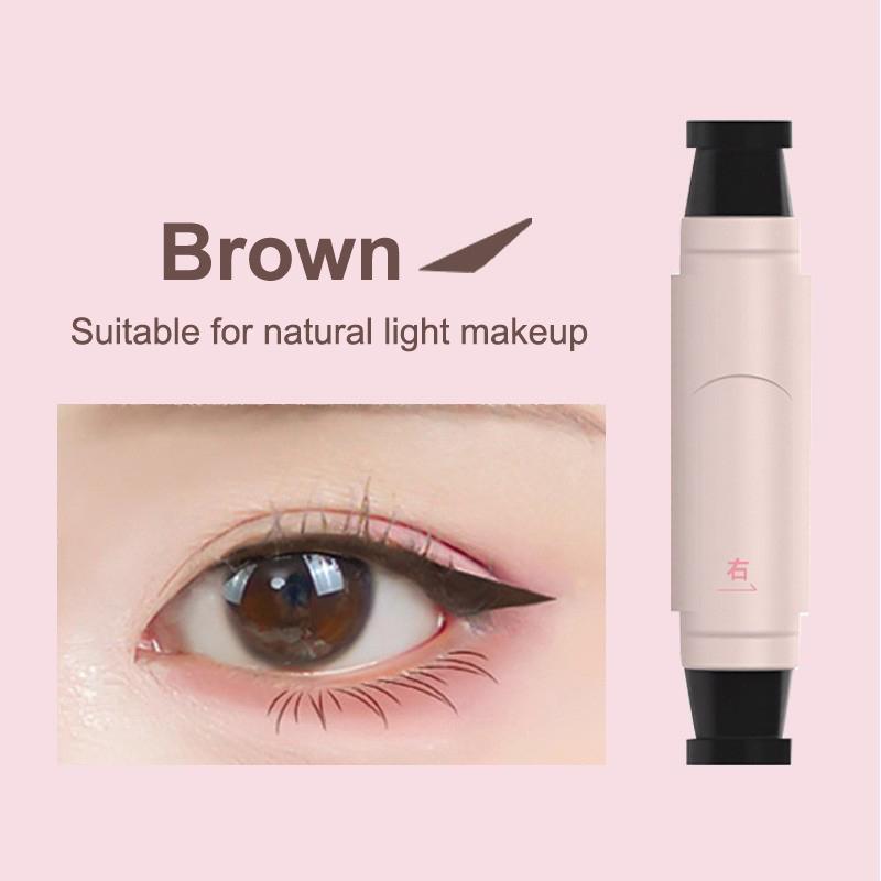 

Двусторонний штамп-подводка для глаз, интегрированный штамп-подводка для глаз, точный контур, печать, стойкая жидкая подводка-карандаш, макияж, косметика