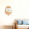 Pendulum Wall Clock Quiet with Swing Tail Adorable Cat Cartoon Modern Decoration for Indoor