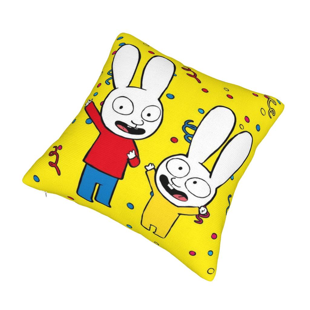 S-Simon Super Rabbit Pillow Case Print Pillow Cover Vintage Cushion Cover For Living Room Bed Chair