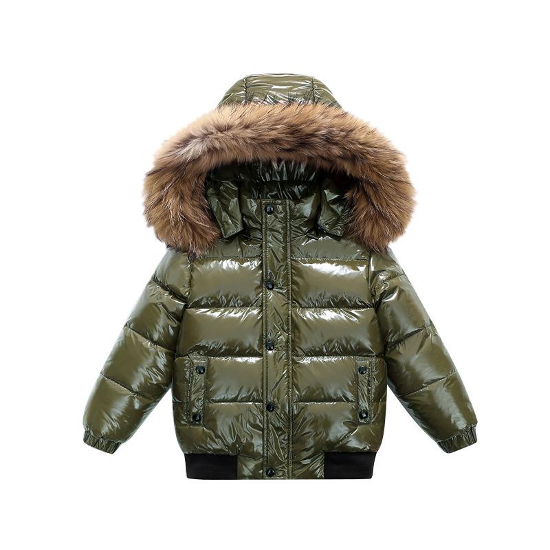 Children's Down Jacket Thick Warm Kids Down Coat Hood Boys Girls Puffer Outwear Windproof Teenagers Winter Jacket
