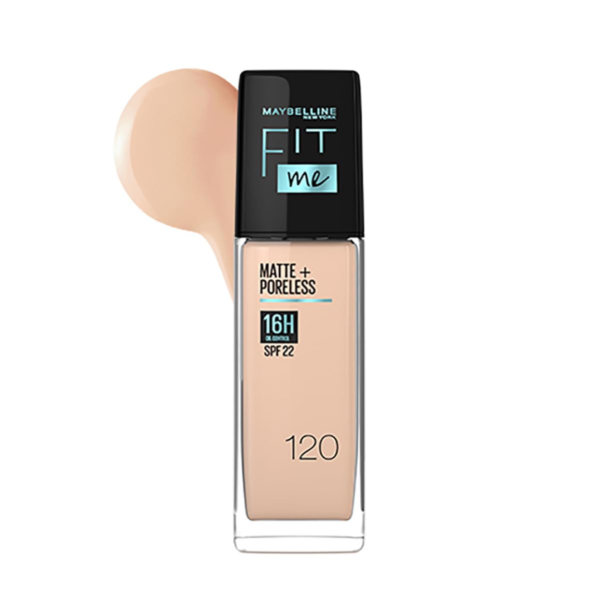 

Maybelline New York Fit Me Matte Poreless Foundation 120 30ml Classic Ivory With SPF Oil Control Lightweight Natural Matte Finish