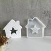 Star House Candle Molds Love Heart House Resin Molds for Making Candle Cake Fondant Room Decorations Gypsum Ornaments