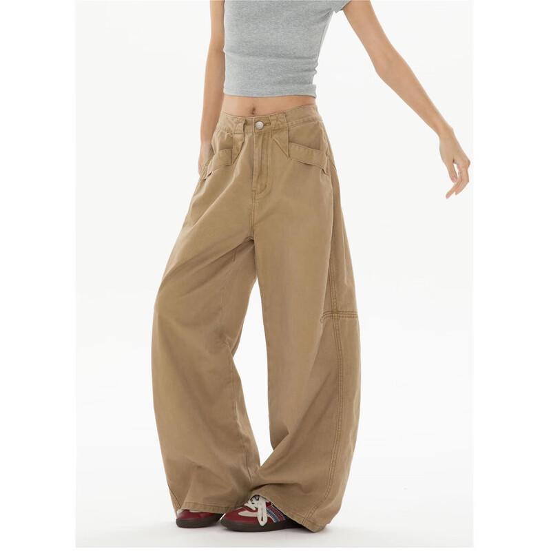 

ICH MODE Women s Loose Straight Wide Leg Banana Cargo Pants XL