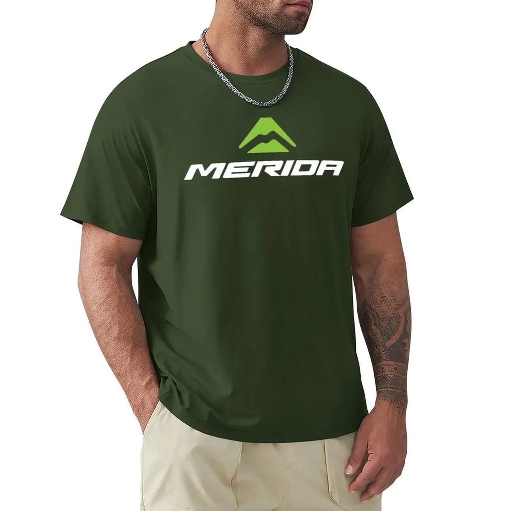 sports fans plus size tops men clothings New fashion heavyweight vintage Summer Round Collar streetwea Merida Cycles T-shirt