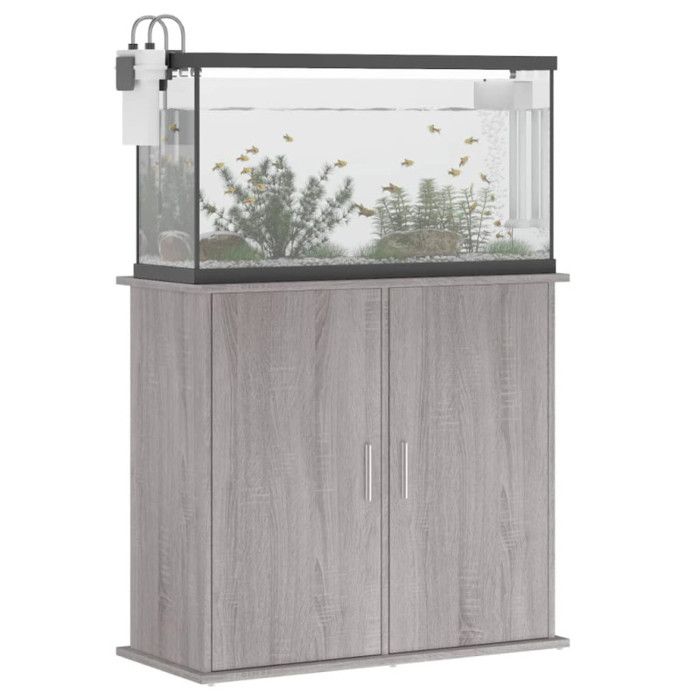 VidaXL Support pour aquarium sonoma gris 81x36x73 cm bois d'ingénierie 833629