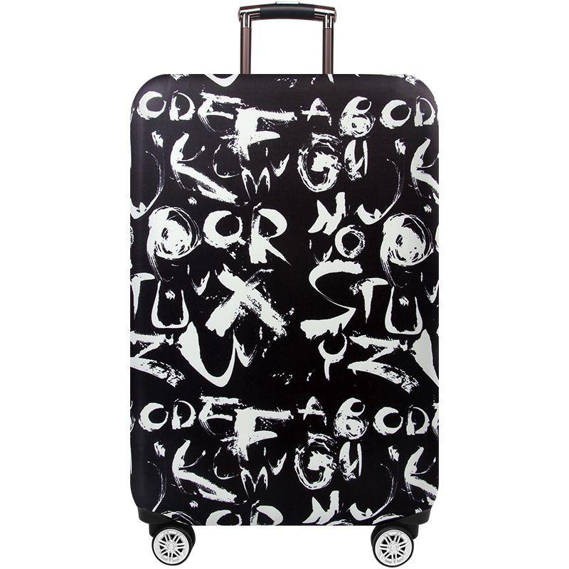 Luggage Case Thin Protective Cover Cartoon Pattern Trolley Travel Leather Box