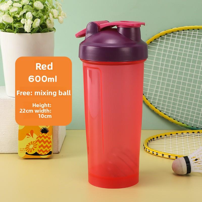 600ML Proteinpulver Shakerbecher, Milchshake-Becher, Fitness- und Sportwasserbecher mit Rührkugel, Bedruckbar