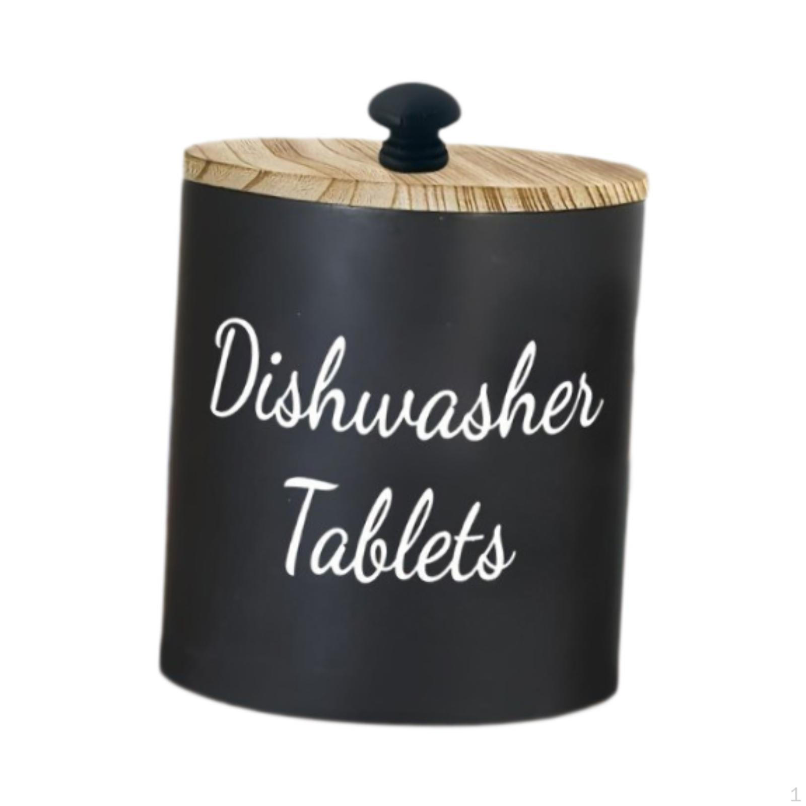 

Контейнер для капсул для посудомоечной машины Пылезащитный чехол Универсальный с крышкой Деревянный органайзер для стола чёрный