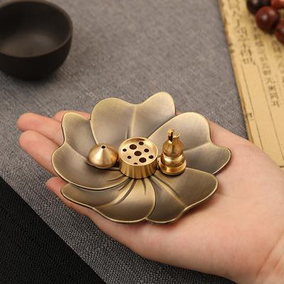 Räucherstäbchenhalter Räucherstäbchenhalter für drinnen Messing Räuchergefäß Aroma Diffusor antike Ornamente Taoistischer Adlerholz Räucherstäbchenhalter