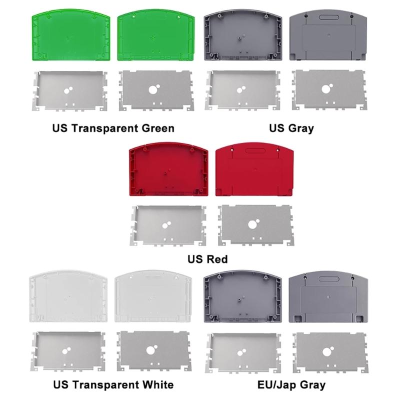 Cartridge Cassette Housing Protective Cover Case for N64 with Screws Kit Game Console Cartridge Card Protector Shell