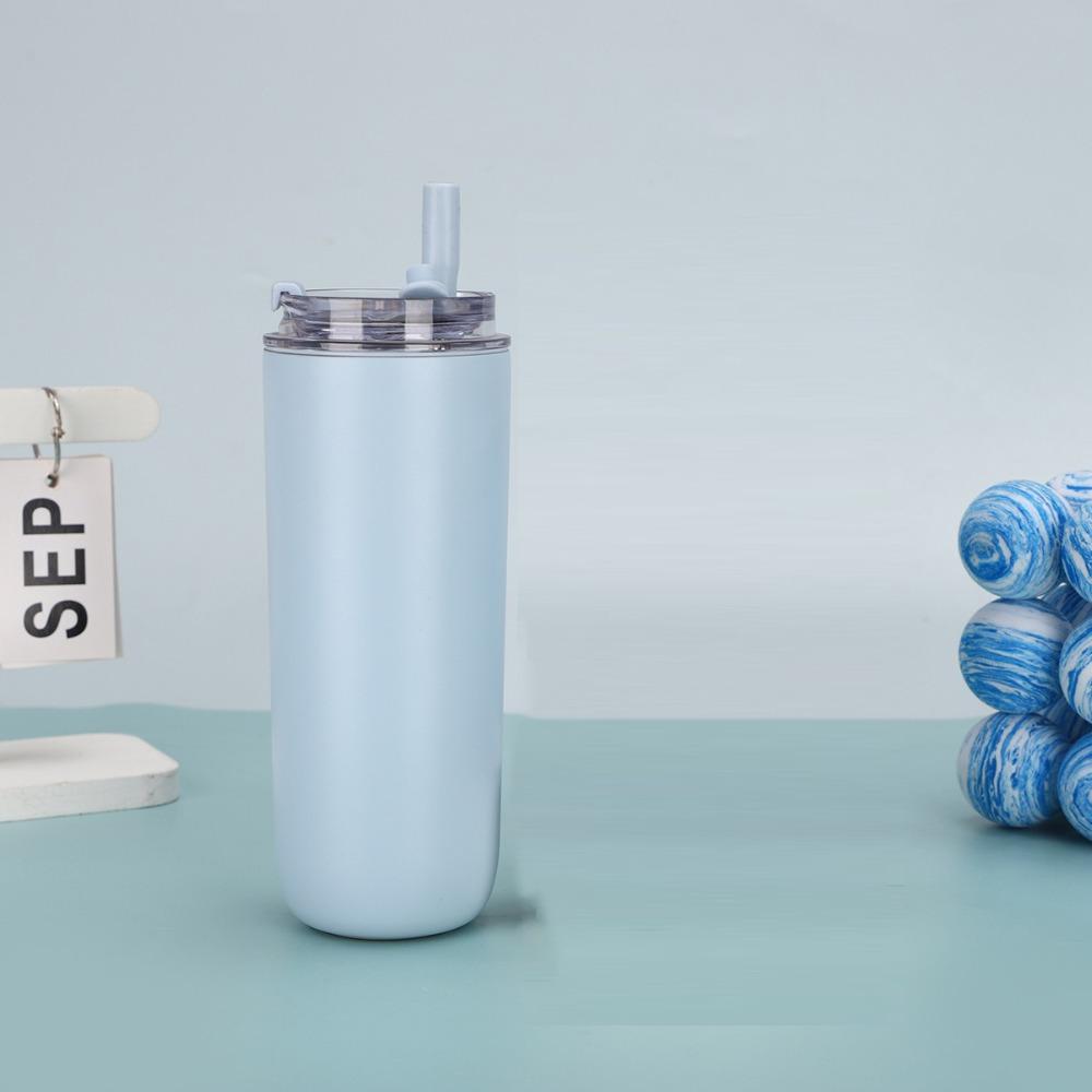 304 Stainless Steel 300/480ml Tumbler With Handle and Straw Kids Water Bottle  for Children Adults