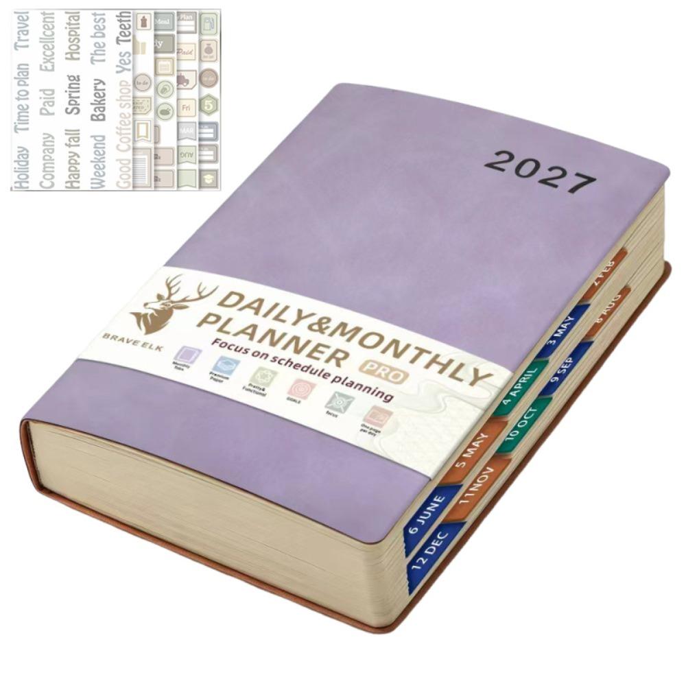 English 2027 Schedule Planner Notepad 12 Months To-do List Notebook  School Office Supplies
