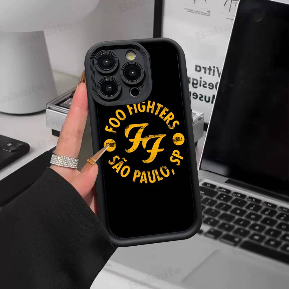 Band F-Foo F-Fighters Classic Rock Phone Case For IPhone 17 16 15 14 13 12 11 Pro Max Plus Silicone Shockproof Case