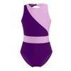 Dance Gymnastics Costume Kids Girls Round Neck Sleeveless Hollow Back Dance Leotard Jumpsuit