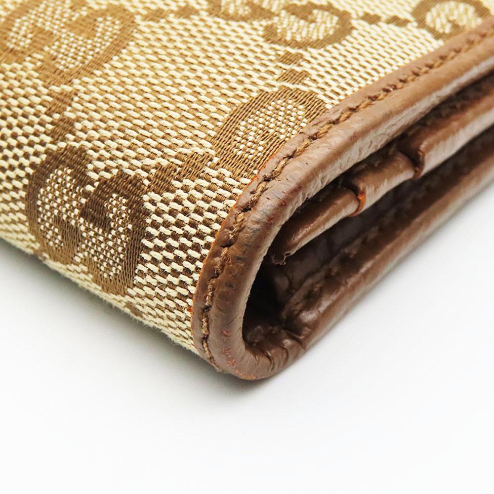 Used GUCCI Purse 346058 GG canvas/leather Brown Bifold Wallet