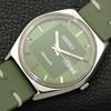 AUTOMATIC 6309A VINTAGE SEIKO JAPAN MENS GREEN COLOR DIAL WATCH A701559-5 R206b-a701559