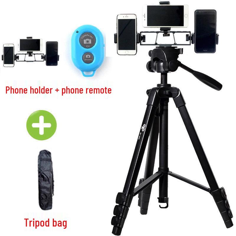 Aluminum Alloy DSLR Camera & Phone Tripod for Selfies, Videos, Photography, and Live Streaming.