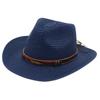 Summer Western Cowboy Hats Wide Brim Sunscreen Visor Cap Fashion Straw Cowgirl Hat  Outdoor
