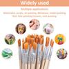 20/50/100 Pcs Wood Handle Painting Brushes Set Art Round Flat Hair Nylon Hair Paint Brush For Acrylic Watercolor