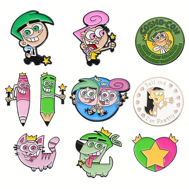 4-19pcs/set Cartoon Anime Characters Enamel Pins Custom Cute Little Monk Brooches Lapel Badges Funny Jewelry Gift for Friends