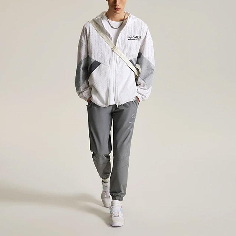 Li Ning Wade Series Solid Color Reflective Ice Feel Sun Protection Knitted Sports Pants Men Bottoms Shadow-Gray AKYU017-4