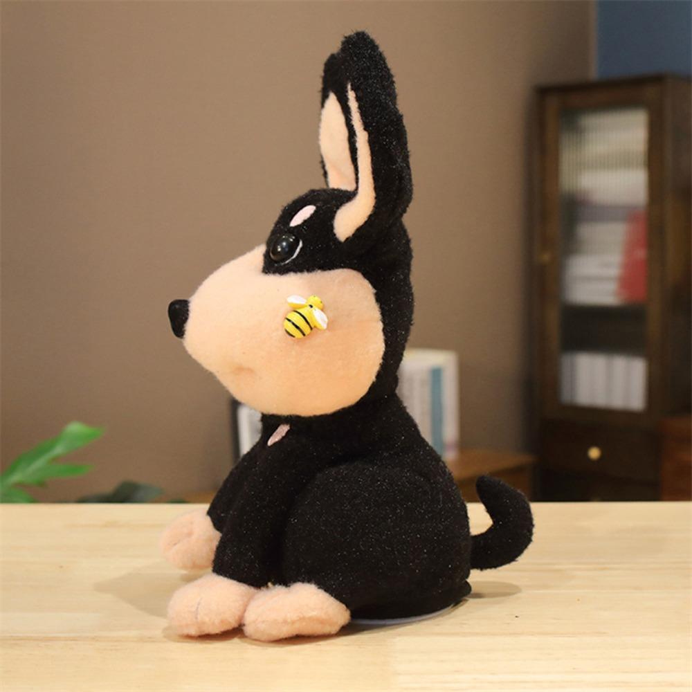 Black Dog Electric Bee Puppy Doll Learn To Talk Stung By Bees Dog Syuffed Toys Christmas Gift