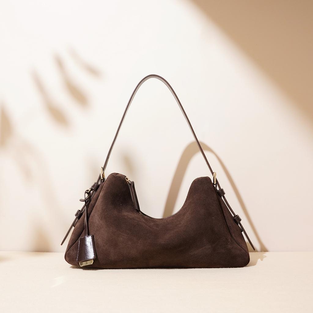 Geantă de sub braț nouă pentru femei din piele de vacă, geantă de mână la modă, geantă de umăr de mare capacitate