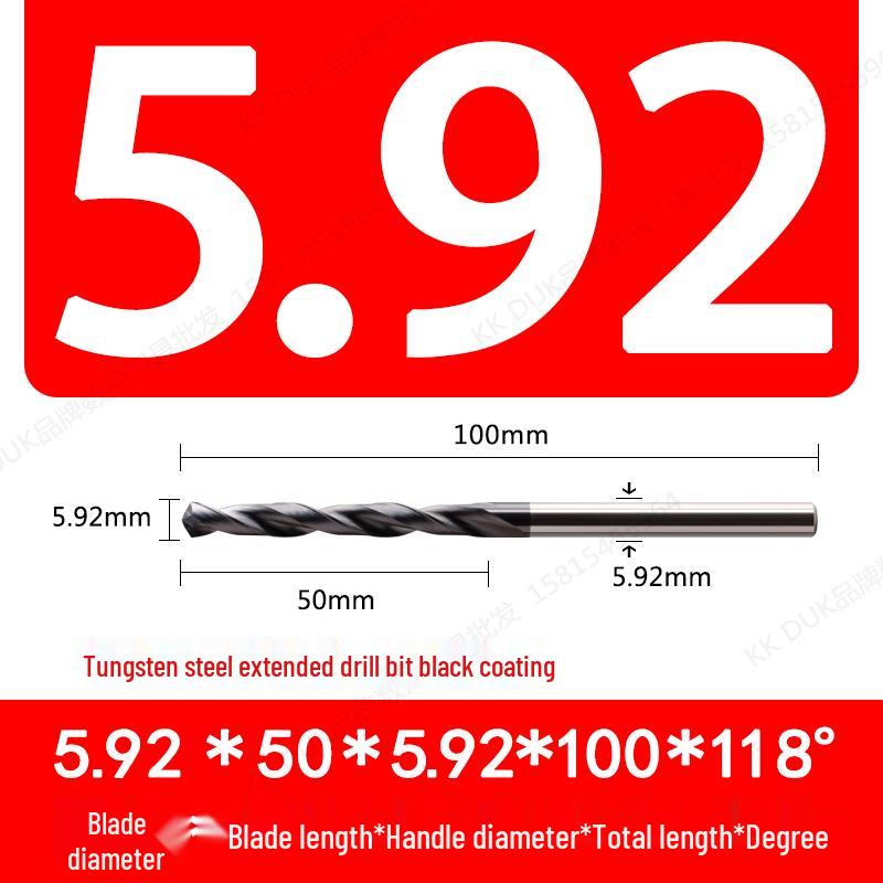 Straight Shank Solid Carbide Drill Bit Set (5.91–5.99mm)
