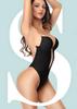 Women's Bodysuit Bra Black Shaping Thong for Backless Dress XL Body 01 - Black - 38