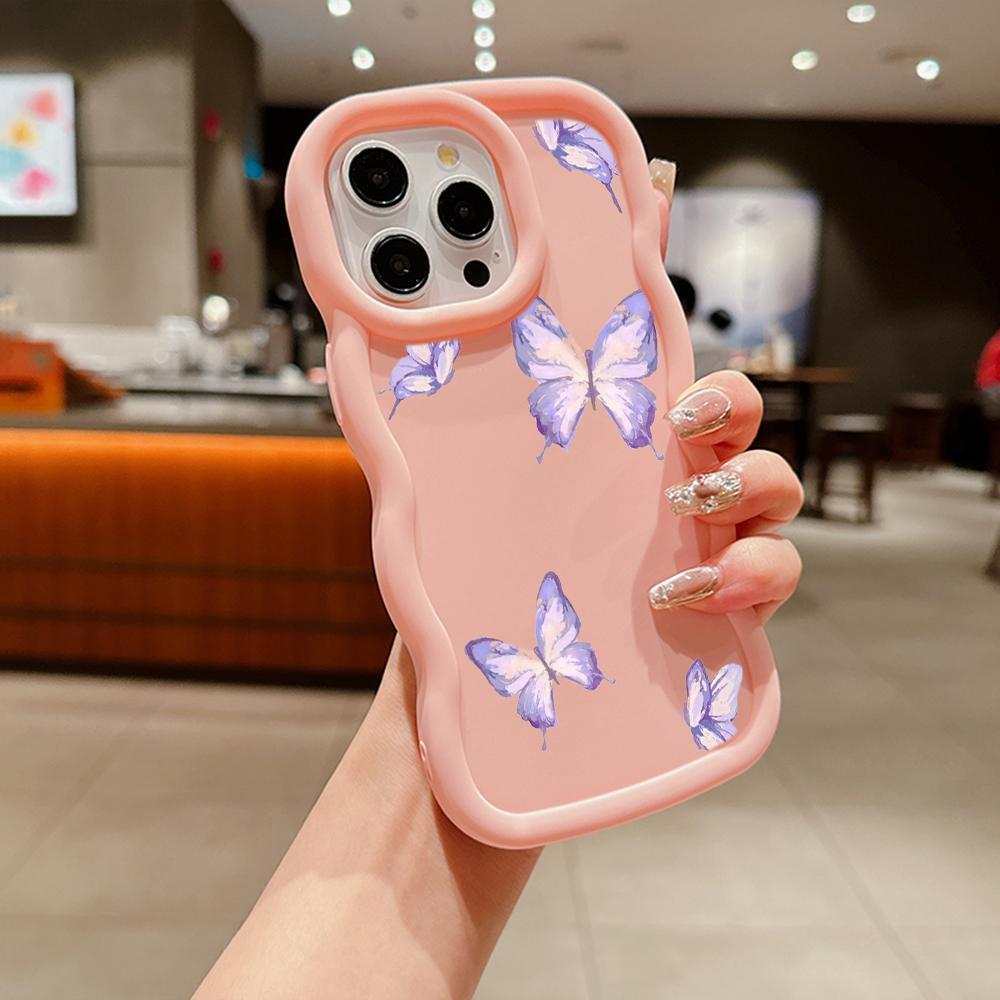 Macaron Soft TPU Phone Case for Xiaomi Poco X3 X5 X6 M6 Redmi 10 12C 13C Redmi Note 9 10 11 12 13 Pro 10s 11s 12s Cover Ae59 Butterfly art design Cute