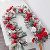 Encrypted Snowing PE Rattan Garland with Flocked Snow for Window & Wall Hanging