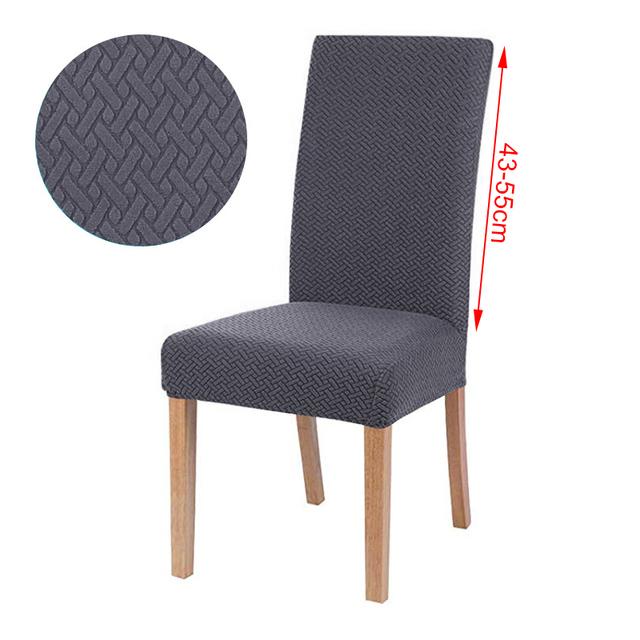 1/2/4/6 Pieces Cheap Jacquard Dining Room Chair Cover Spandex Elastic Stretch Slipcover for Kitchen Hotel Banquet Living Room