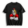 Ancient Roman War Tiger Print Trendy Short Sleeve Casual Top Pure Cotton T-shirt
