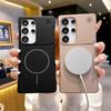 For Samsung Galaxy S25 S24 S22 S23 Ultra Case Shockproof Matte MagSafe Wireless Charging Frameless Aluminum Alloy Protective S25