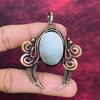 Black Mother Of Pearl Gemstone Pendant Copper Wire Wrapped Handmade Pendant