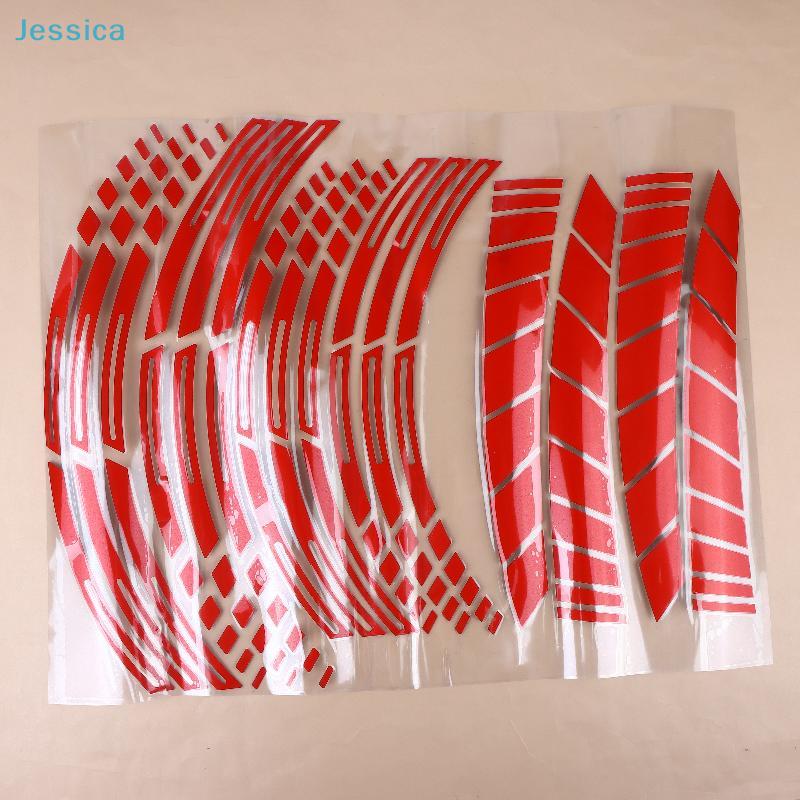 Hot 21/18 Inch's For Reflective Motorcycle Wheel Stickers Hub Decal Rim Stripe (PVC Motorcycle Wheel Stickers)