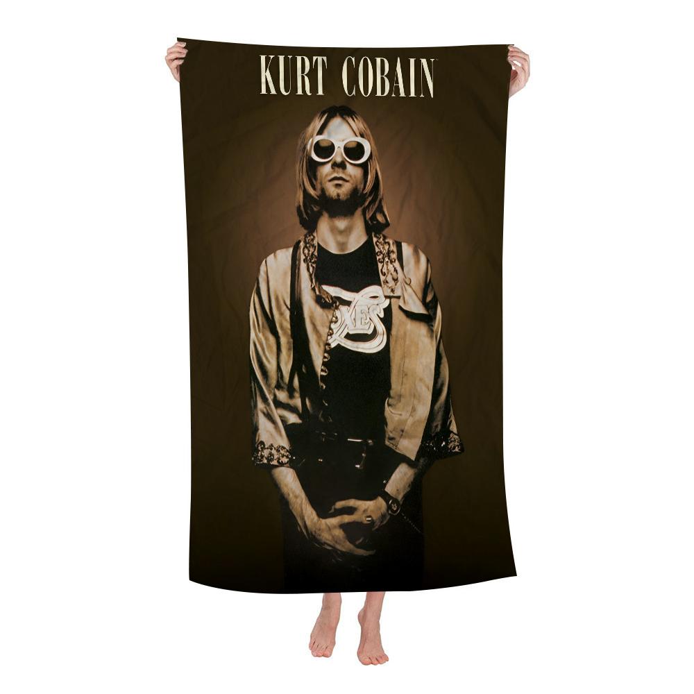 Singer K-Kurt C-Cobain Beach Towel For Kids Bath Towel Pool Towel Vacation Gift Picnic Towel Party Gift