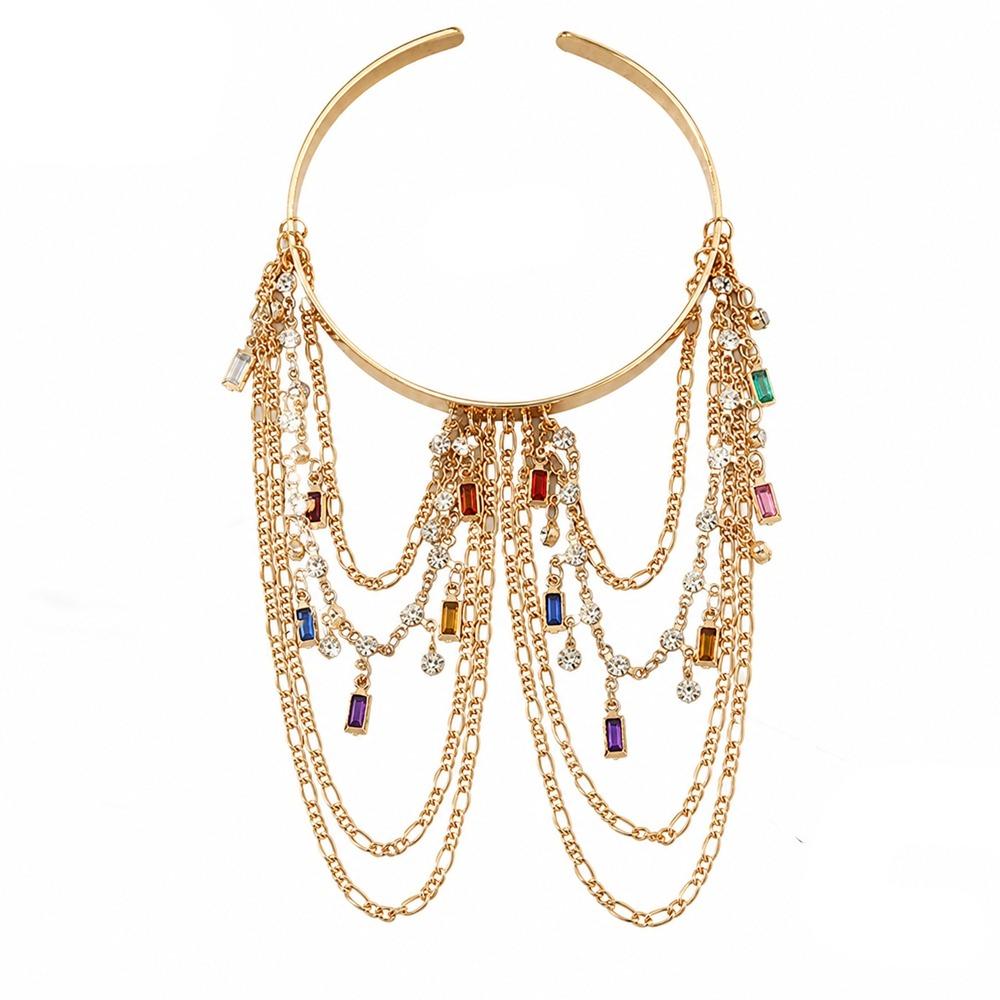 Resort Wind Open Arm Bracelet Punk Style Tassel Arm Ring Creative Fringed Arm Ring Beach