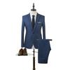 Traje de Dos Piezas de Moda para Hombre Negocios Estilo Coreano Traje Ajustado