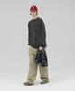 STENDS [M~4Xl] Pigment Long Sleeve Pocket T-Shirt_Charcoal