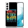 Triathlon Schwimmen Radfahren Laufen Handyhülle Für Samsung Galaxy S26 Ultra S23 S24 S25 Edge S20 FE S21 S22 Plus Weiche Druckschalenabdeckung Fund