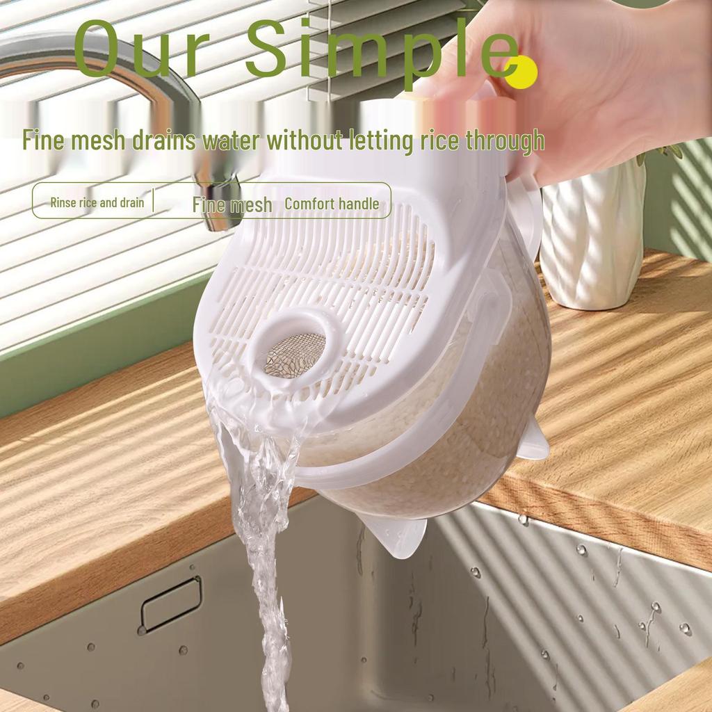 Hands-Free Rice Washing Basket and Drain Sieve