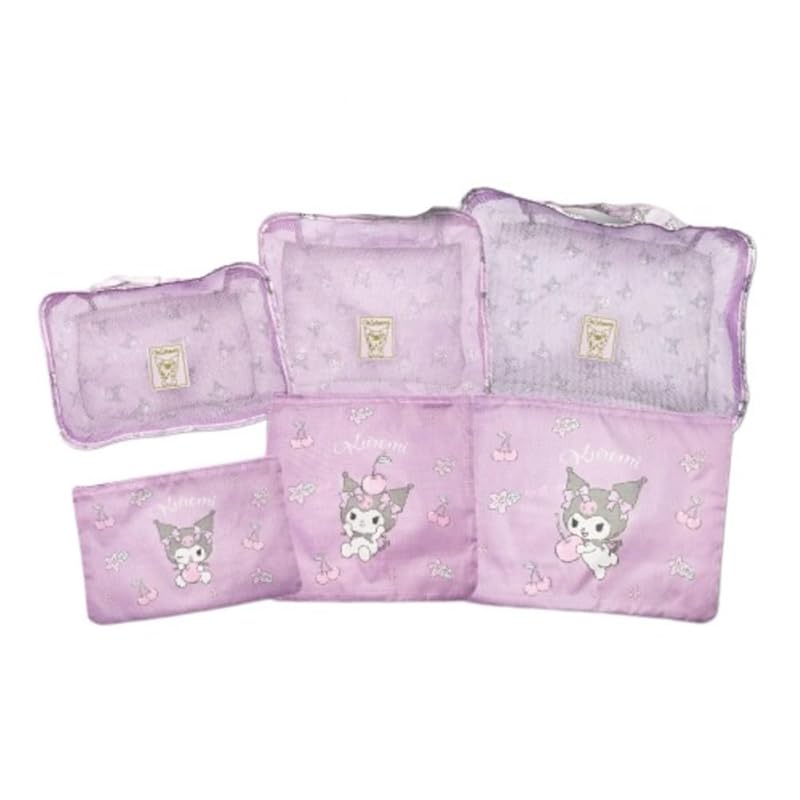 

Hatayama Shoji 6 piece travel pouch set fruit hug Kuromi Mesh (small) H20 x W29 x D11cm 33202822