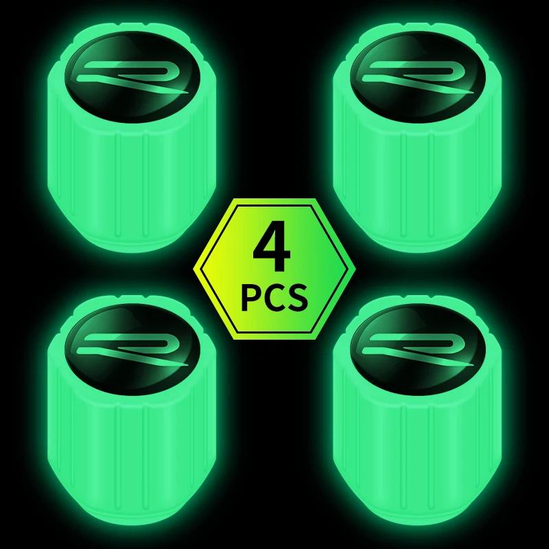 

2026 Hot For Volkswagen VW 4pc Luminous Car Tire Valve Caps Fluorescent Night Glow Decor For Volkswagen Tiguan Bora POLO PASSAT