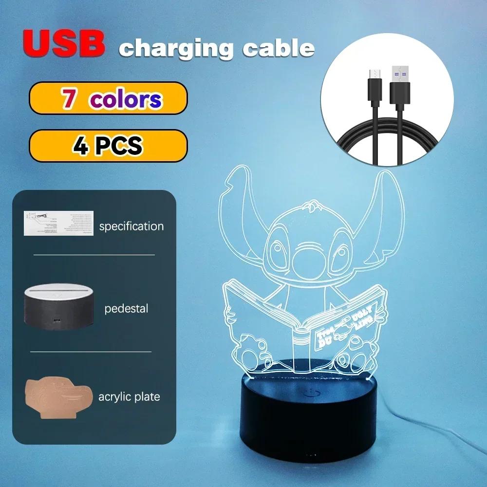 LED Night Ligh Illusion Stitch Lamps Remote Control Smart Touch Home Room Decor Lamp Christmas Valentine's Day Birthday Gifts