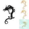 Exquisite Gold Silber Schwarz Drachen Ohrringe Trendiger Tierkreis Legierung Ohrschmuck