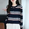 Women S Loose Fit Striped Knit Cardigan For Autumn