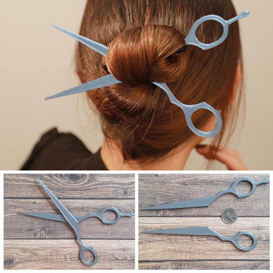 2 ks Francouzský styl Vlasová sponka ve tvaru nůžek Kovová vlasová tyčinka Vintage vlasové sponky Unikátní styl Doplňky do drdolu